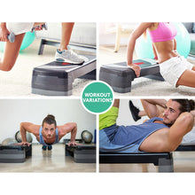 Load image into Gallery viewer, Everfit 3 Level Aerobic Step Exercise Stepper 78cm Gym Home Fitness
