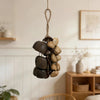 Handmade nutshell wind chime, nutshells rustling in the wind, bringing a touch of mountain forest atmosphere to your home.