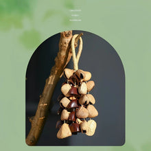 Load image into Gallery viewer, Handmade nutshell wind chime, nutshells rustling in the wind, bringing a touch of mountain forest atmosphere to your home.

