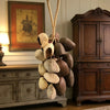 Handmade nutshell wind chime, nutshells rustling in the wind, bringing a touch of mountain forest atmosphere to your home.
