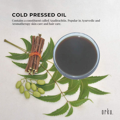 Orku 5L Organic Neem Seed Oil - Debitterised Cold Pressed Azadirachtin Indica