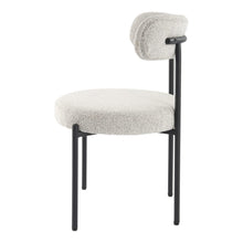 Load image into Gallery viewer, Luxe Boucle Cushioned Elsa Dining Chairs in Arctic White
