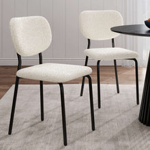 Load image into Gallery viewer, White Whisper Teddy Fabric Dining Duo
