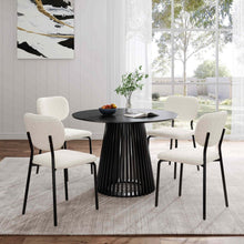 Load image into Gallery viewer, White Whisper Teddy Fabric Dining Duo
