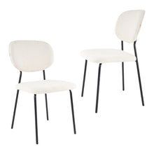 Load image into Gallery viewer, White Whisper Teddy Fabric Dining Duo
