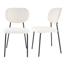 Load image into Gallery viewer, White Whisper Teddy Fabric Dining Duo

