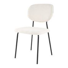 Load image into Gallery viewer, White Whisper Teddy Fabric Dining Duo
