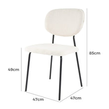 Load image into Gallery viewer, White Whisper Teddy Fabric Dining Duo
