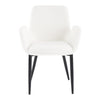 Teddy Fabric Bliss Armrest Dining Chair Ensemble