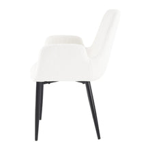 Load image into Gallery viewer, Teddy Fabric Bliss Armrest Dining Chair Ensemble

