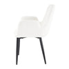 Teddy Fabric Bliss Armrest Dining Chair Ensemble