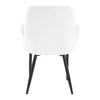 Teddy Fabric Bliss Armrest Dining Chair Ensemble
