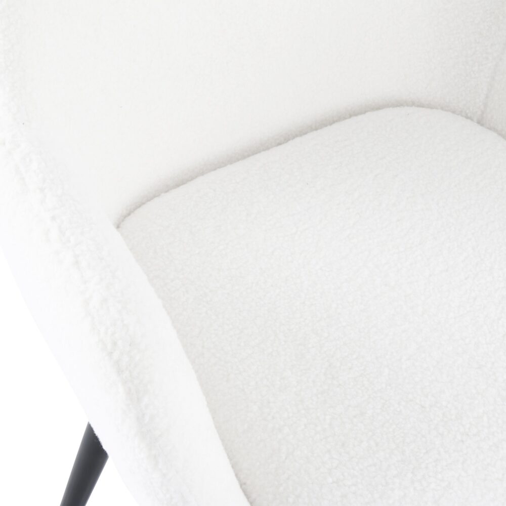 Teddy Fabric Bliss Armrest Dining Chair Ensemble