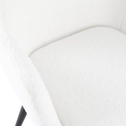 Teddy Fabric Bliss Armrest Dining Chair Ensemble