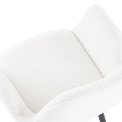 Teddy Fabric Bliss Armrest Dining Chair Ensemble