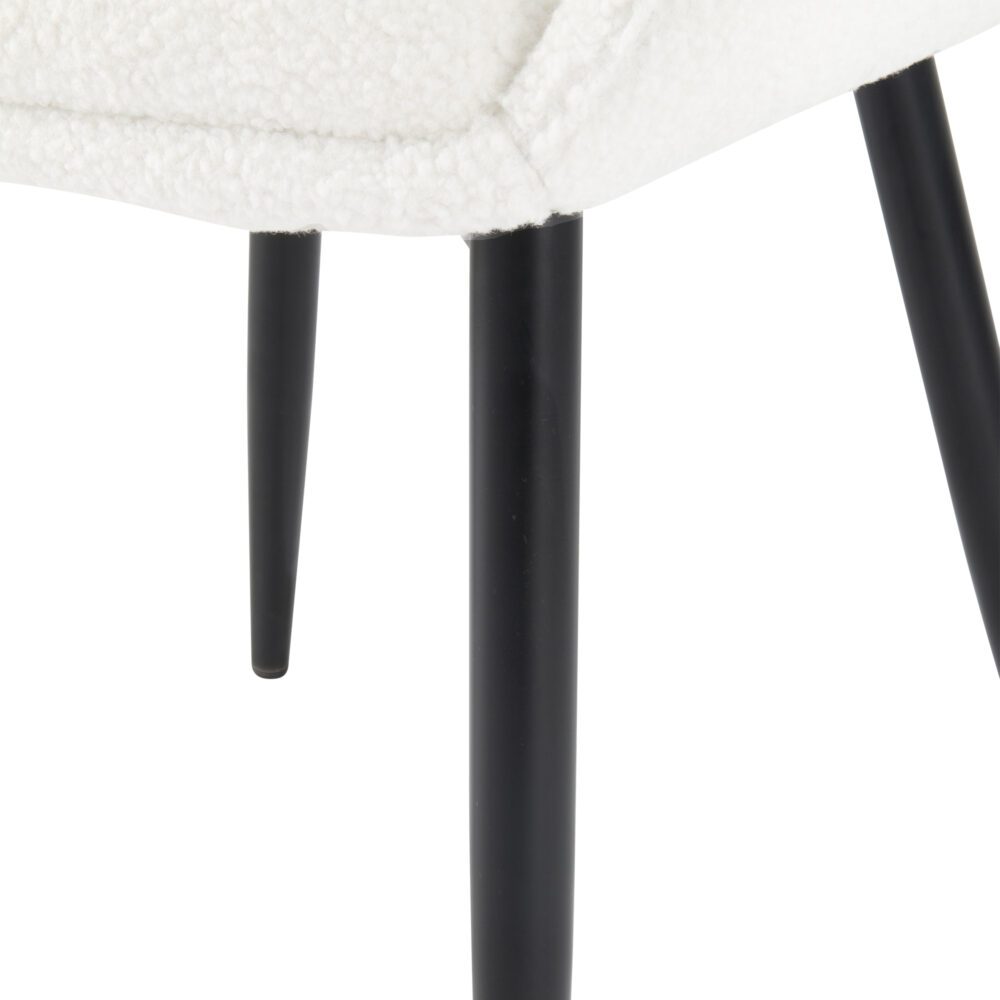 Teddy Fabric Bliss Armrest Dining Chair Ensemble