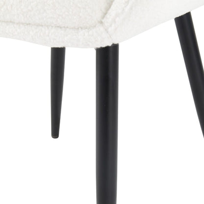 Teddy Fabric Bliss Armrest Dining Chair Ensemble
