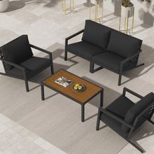 Load image into Gallery viewer, Aidan Garden Furniture Set in Slate Grey — 5 pieces
