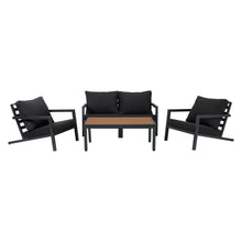 Load image into Gallery viewer, Aidan Garden Furniture Set in Slate Grey — 5 pieces
