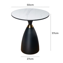 Load image into Gallery viewer, Midnight Elegance Drum Side Table
