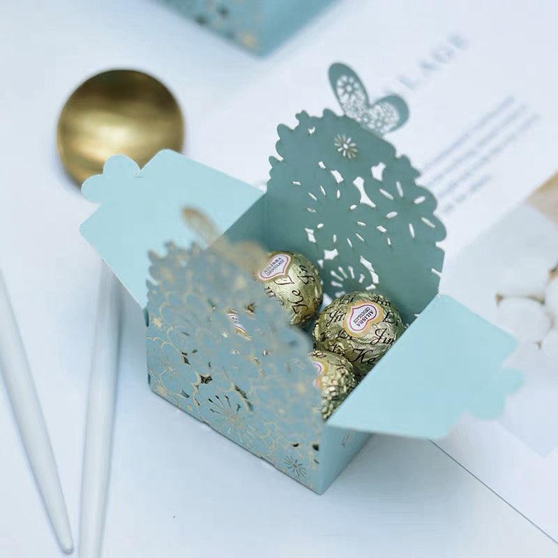 12X Laser Cut Favor Boxes Bigger 6Cm Base Wedding Favour Gift Box Party Au Stock-copy