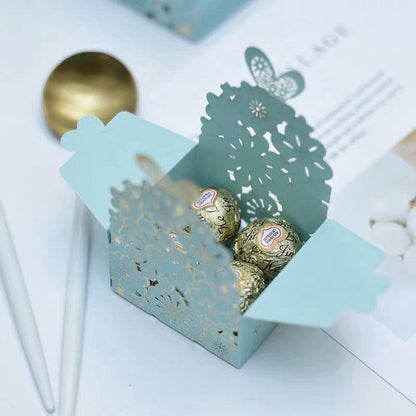 12X Laser Cut Favor Boxes Bigger 6Cm Base Wedding Favour Gift Box Party Au Stock-copy