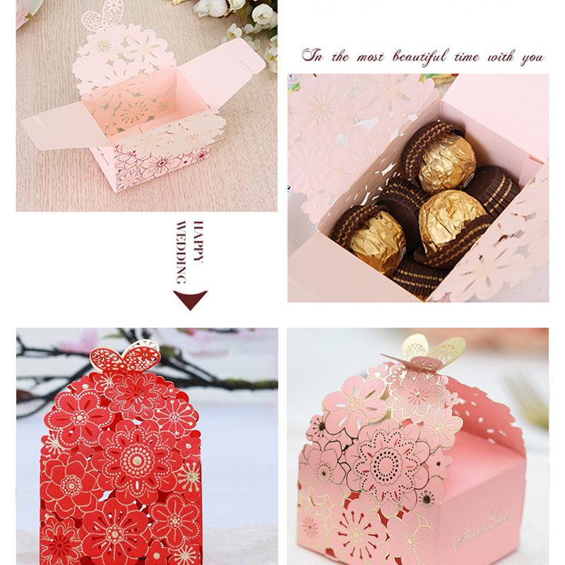 12X Laser Cut Favor Boxes Bigger 6Cm Base Wedding Favour Gift Box Party Au Stock-copy