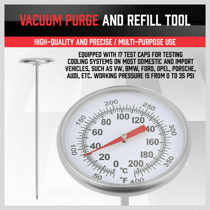 28Pc Radiator Pressure Test Set Cooling System Leaking Check Refill Vacuum Tool-copy