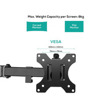 Load image into Gallery viewer, activiva Dual-Screen Articulating Monitor Arm with Interchangeable Laptop Holder

