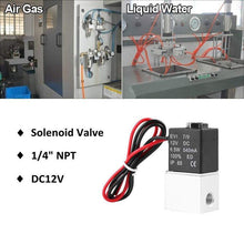 Load image into Gallery viewer, Dc12V Normally Closed Fast Response Electric Air Oil Water Solenoid Valve Au-copy
