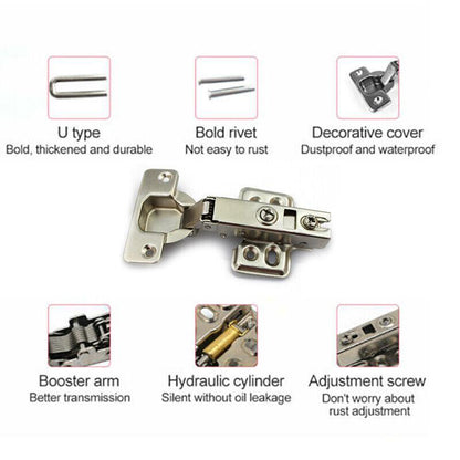 10X Soft Close Door Hinges for Kitchen Cabinets  Wardrobes-copy