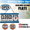 Open - Closed Will Return Sign Business Shop Door Restaurant Hand Crafted Clock-copy