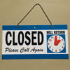 Open - Closed Will Return Sign Business Shop Door Restaurant Hand Crafted Clock-copy