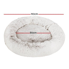Load image into Gallery viewer, i.Pet Pet Bed Dog Cat 110cm Calming Extra Large Soft Plush White Brown-copy
