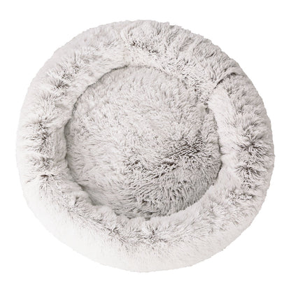 i.Pet Pet Bed Dog Cat 110cm Calming Extra Large Soft Plush White Brown-copy