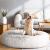 i.Pet Pet Bed Dog Cat 110cm Calming Extra Large Soft Plush White Brown-copy