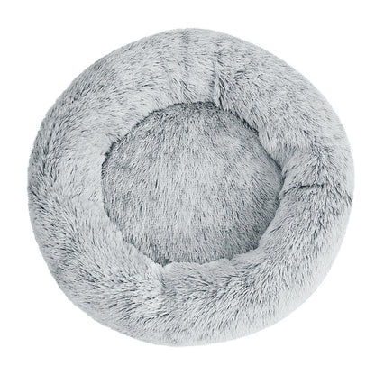 i.Pet Pet Bed Dog Cat 90cm Large Calming Soft Plush Light Charcoal-copy