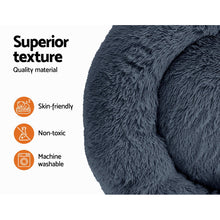 Load image into Gallery viewer, i.Pet Pet Bed Dog Cat 90cm Large Calming Soft Plush Bed Dark Grey-copy
