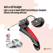 Load image into Gallery viewer, Car Cane Door Handle - Portable Elderly Standing Aid LED Flashlight Hammer Tool
