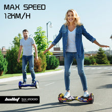 Load image into Gallery viewer, BULLET SX-2000 Hoverboard Scooter, 500W Brushless, Superior Self Balancing System, UL Certified, LED Lights, Hip Hop Design

