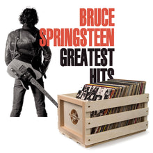 Load image into Gallery viewer, Crosley Record Storage Crate Bruce Springsteen Greatest Hits Vinyl Album Bundle
