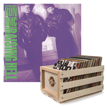 Load image into Gallery viewer, Crosley Record Storage Crate Run DMC Raising Hell Vinyl Album Bundle
