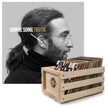 Load image into Gallery viewer, Crosley Record Storage Crate &amp; John Lennon Gimmie Some Truth - Double Vinyl Album Bundle
