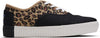 TOMS Womens Casual Canvas Shoes Sneakers Flats Low Cut - Black/Leopard - US Women 10