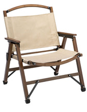Load image into Gallery viewer, 4x Bamboo Foldable Outdoor Camping Chair Wooden Travel Picnic Park Folding - Khaki/Beige
