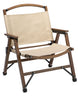 4x Bamboo Foldable Outdoor Camping Chair Wooden Travel Picnic Park Folding - Khaki/Beige