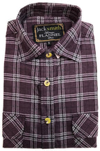 Load image into Gallery viewer, Mens Half Placket Flannelette Long Sleeve Pullover Shirt 100% Cotton Check Authentic Flannel  - Burgundy - 4XL
