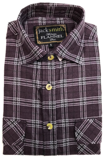 Mens Half Placket Flannelette Long Sleeve Pullover Shirt 100% Cotton Check Authentic Flannel  - Burgundy - 5XL