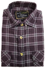 Load image into Gallery viewer, Mens Half Placket Flannelette Long Sleeve Pullover Shirt 100% Cotton Check Authentic Flannel  - Burgundy - 5XL
