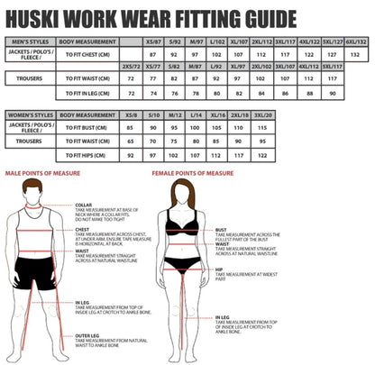 HUSKI Transit Hi Vis Waterproof Jacket Industrial Workwear Reflective UPF 50+ - Yellow - XL (107cm)